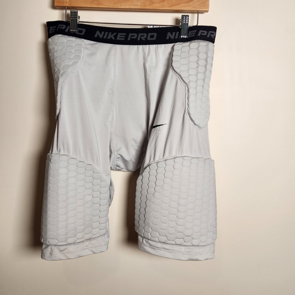 Nike Pro Combat Padded Compression Shorts Gray Men's XXL Football Basketball